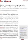 Cover page: Molecular Dating of the Emergence of Anaerobic Rumen Fungi and the Impact of Laterally Acquired Genes