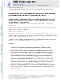 Cover page: Examining the Association between Abstinence from Smoking and Healthcare Costs among Patients with Cancer.