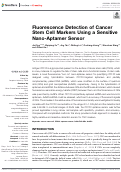 Cover page: Fluorescence Detection of Cancer Stem Cell Markers Using a Sensitive Nano-Aptamer Sensor.