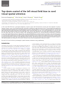 Cover page: Top-down control of the left visual field bias in cued visual spatial attention.