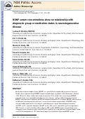 Cover page: BDNF serum concentrations show no relationship with diagnostic group or medication status in neurodegenerative disease.