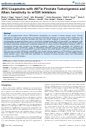 Cover page: MYC Cooperates with AKT in Prostate Tumorigenesis and Alters Sensitivity to mTOR Inhibitors