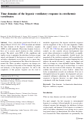 Cover page: Time domains of the hypoxic ventilatory response in ectothermic vertebrates