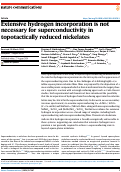 Cover page: Extensive hydrogen incorporation is not necessary for superconductivity in topotactically reduced nickelates.