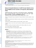 Cover page: Delays in hospital admissions in patients with fractures across 18 low-income and middle-income countries (INORMUS): a prospective observational study.