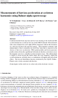 Cover page: Measurements of fast-ion acceleration at cyclotron harmonics using Balmer-alpha spectroscopy
