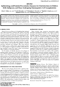 Cover page: Epidemiology and potential preventative measures for viral infections in children with malignancy and those undergoing hematopoietic cell transplantation