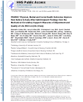 Cover page: PROMIS: Physical, Mental and Social Health Outcomes Improve From Before to Early After LVAD Implant: Findings From the Mechanical Circulatory Support: Measures of Adjustment and Quality of Life (MCS A-QOL) Study.