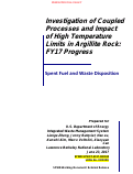 Cover page: Investigation of Coupled Processes and Impact of High Temperature Limits in Argillite Rock: FY17 Progress