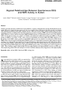 Cover page: Atypical Relationships Between Spontaneous EEG and fMRI Activity in Autism