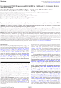 Cover page: Developmental PBDE Exposure and IQ/ADHD in Childhood: A Systematic Review and Meta-analysis