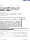 Cover page: The Seckel syndrome and centrosomal protein Ninein localizes asymmetrically to stem cell centrosomes but is not required for normal development, behavior, or DNA damage response in Drosophila