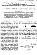Cover page: Imaging and quantifying transverse flow velocity with the Doppler bandwidth in a phase-resolved functional optical coherence tomography.