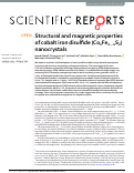 Cover page: Structural and magnetic properties of cobalt iron disulfide (CoxFe1−xS2) nanocrystals