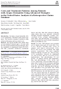 Cover page: Costs and Treatment Patterns Among Patients with Atopic Dermatitis Using Advanced Therapies in the United States: Analysis of a Retrospective Claims Database