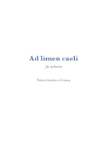 Cover page: Ad limen caeli