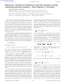 Cover page: Response to “Comment on ‘Dynamics of zonal flow saturation in strong collisionless drift wave turbulence’ ” [Phys. Plasmas 11, 1744 (2004)]