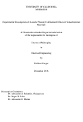 Cover page: Experimental Investigation of Acoustic Phonon Confinement Effects in Nanostructured Materials