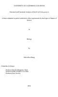 Cover page: Structural and Functional Analysis of Pex19 in Pichia pastoris /