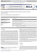 Cover page: Corneal epithelial permeability: Ethnic differences between Asians and non-Asians