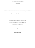 Cover page: Disabilities and Disasters: How Social Cognitive and Community Factors Influence Preparedness among People with Disabilities