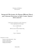 Cover page: Integrated Electronics for Energy-Efficient Direct and Coherent Detection in Data Center Optical Interconnects