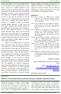 Cover page: commentary: Effects of community invasion across multiple spatial scales