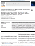 Cover page: Primed mesenchymal stem cells package exosomes with metabolites associated with immunomodulation