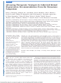 Cover page: Advancing Therapeutic Strategies for Inherited Retinal Degeneration: Recommendations From the Monaciano SymposiumAdvancing Therapies for Retinal Dystrophies