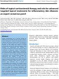 Cover page: Risks of topical corticosteroid therapy and role for advanced targeted topical treatments for inflammatory skin diseases: an expert consensus panel