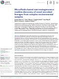 Cover page: Microfluidic-based mini-metagenomics enables discovery of novel microbial lineages from complex environmental samples