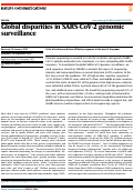 Cover page: Global disparities in SARS-CoV-2 genomic surveillance