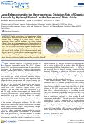 Cover page: Large Enhancement in the Heterogeneous Oxidation Rate of Organic Aerosols by Hydroxyl Radicals in the Presence of Nitric Oxide