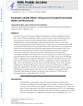 Cover page: Respiratory Health Effects of Exposure to Ambient Particulate Matter and Bioaerosols