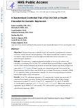 Cover page: A Randomized Controlled Trial of Tai Chi Chih or Health Education for Geriatric Depression