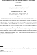 Cover page: Design and simulation of a multi-beamlet injector for a high current accelerator