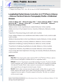 Cover page: Longitudinal Partial Volume Correction in 2-[18F]-Fluoro-2-Deoxy-D-Glucose Positron Emission Tomography Studies of Alzheimer Disease