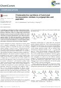 Cover page: Chemoselective synthesis of functional homocysteine residues in polypeptides and peptides