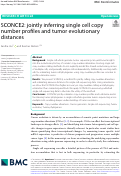 Cover page: SCONCE2: jointly inferring single cell copy number profiles and tumor evolutionary distances