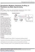 Cover page: Quantitative Multiplex Substrate Profiling of Peptidases by Mass Spectrometry*