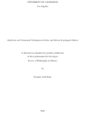 Cover page: Analytical and Numerical Techniques in Static and Driven Topological Matter