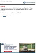 Cover page: Editors’ Choice—Ionomer Side Chain Length and Equivalent Weight Impact on High Current Density Transport Resistances in PEMFC Cathodes