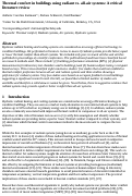 Cover page: Thermal comfort in buildings using radiant vs. all-air systems: A critical literature review