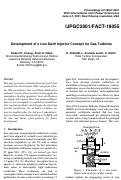 Cover page: Development of a low swirl injector concept for gas turbines