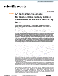 Cover page: An early prediction model for canine chronic kidney disease based on routine clinical laboratory tests
