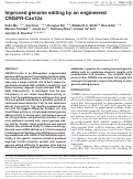 Cover page: Improved genome editing by an engineered CRISPR-Cas12a