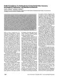 Cover page: Public perceptions of a radioactively contaminated site: concerns, remediation preferences, and desired involvement.