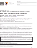 Cover page: In patients with heart failure the burden of central sleep apnea increases in the late sleep hours