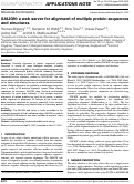 Cover page: SALIGN: a web server for alignment of multiple protein sequences and structures