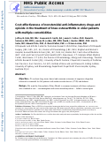 Cover page: Cost-effectiveness of nonsteroidal anti-inflammatory drugs and opioids in the treatment of knee osteoarthritis in older patients with multiple comorbidities